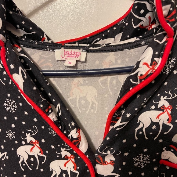 Jordan Black and Red Reindeer Pajama Set - Picture 3 of 11